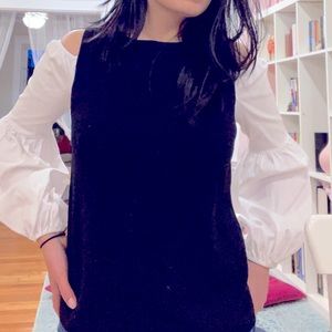 Express off shoulder top with balloon sleeves